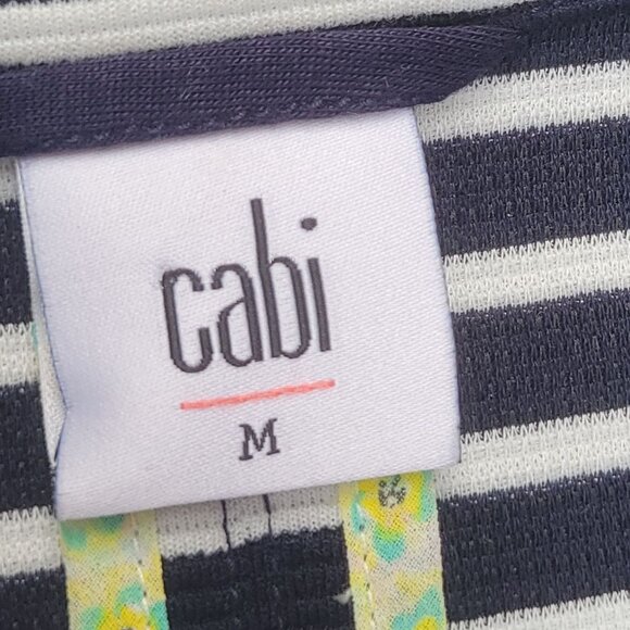 Cabi Womens Striped Double-Breasted Coat Blue White Nauticle Preppy - Picture 2 of 16